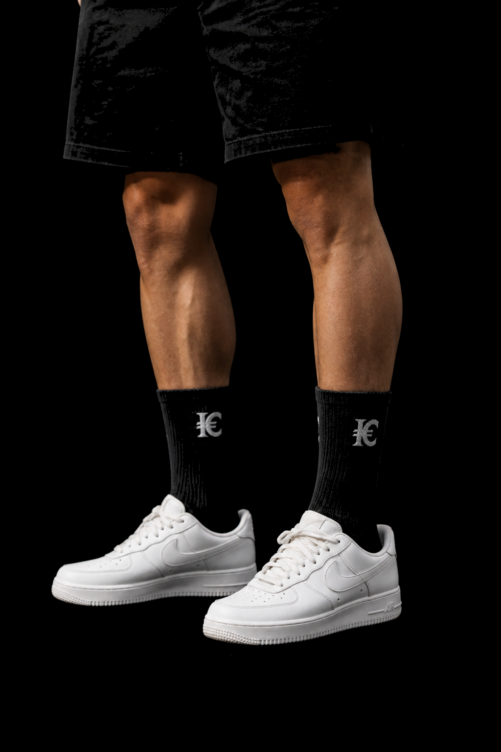 STATUS:01 socks with white sneakers